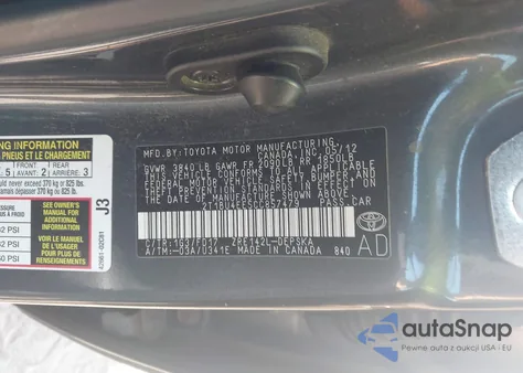 2012 Toyota Corolla S из США, поврежденный, VIN 2T1BU4EE5CC857479